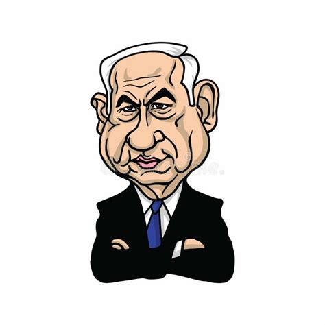 Benjamin Netanyahu, Prime Minister of Israel Illustration Vector Design ...