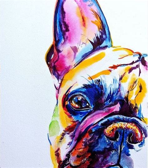 Rainbow watercolor frenchie - Weekday Best by Shaunna Russell | French ...