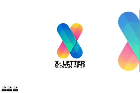 x logo colorful gradient style By NorinHood | TheHungryJPEG