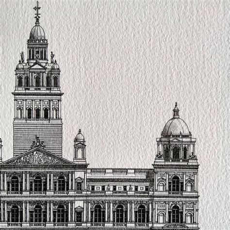 Glasgow City Chambers Architecture Print - Etsy Denmark