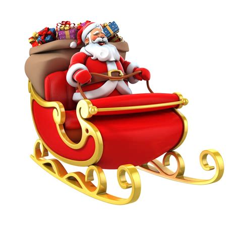 Santa in his sleigh clip art | Clip Art Holiday Scrapbook, Cards, Images etc. Lots of Vintage ...