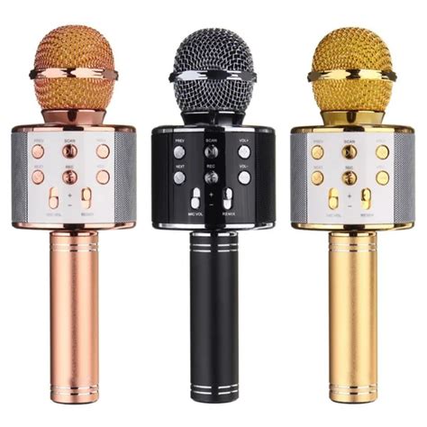 WS 858 Bluetooth Wireless Karaoke Handheld Microphone USB KTV Player ...