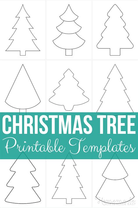 Christmas Tree Templates | Free Printable Outlines & Patterns in All ...