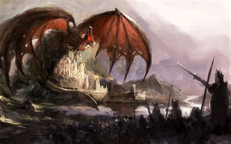 dragon, Castle Wallpapers HD / Desktop and Mobile Backgrounds