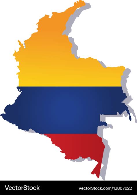 Colombia flag amp map Royalty Free Vector Image