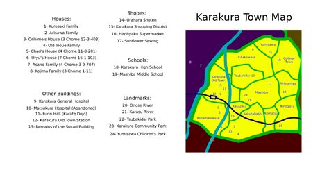 Map of Karakura Town, edited from the Official Bleach Bootleg : r/bleach