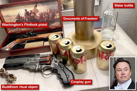 Elon Musk's 'bedside table' photo shows toy guns, Buddhist amulet, Diet ...