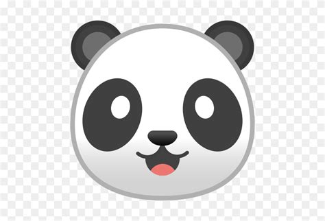 Panda Face Icon Noto Emoji Animals Nature Iconset Google - Panda Face PNG - FlyClipart