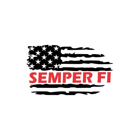 USMC Semper Fi Flag Semper Fi Flag DecalMarine Corp Vinyl | Etsy