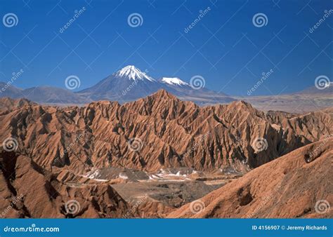 Snow Capped Volcano stock image. Image of south, blue - 4156907