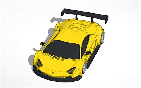 3D design lamborghini race car - Tinkercad