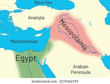 Mapa de egipto y mesopotamia: vector de stock (libre de regalías) 2276362195 | Shutterstock