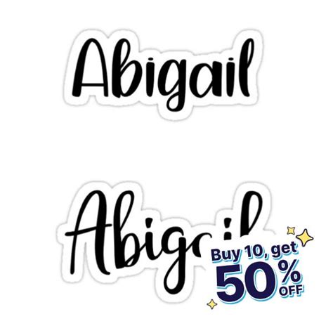 "Abigail name" Sticker for Sale by Amanda Marie in 2024 | Name stickers ...