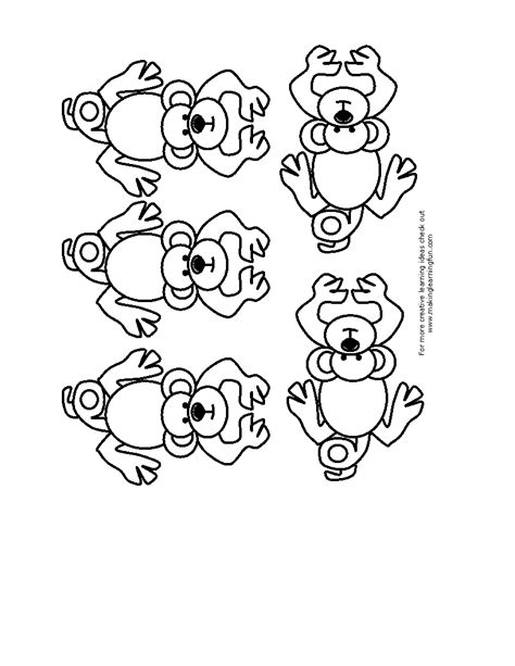 Printable 5 Little Monkeys Coloring Pages