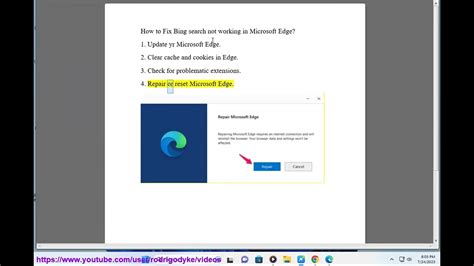 Fix Bing search not working in Microsoft Edge - YouTube