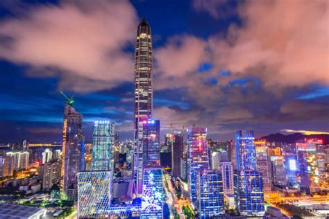 Night View Of Shenzhen Stock Photos, Pictures & Royalty-Free Images - iStock