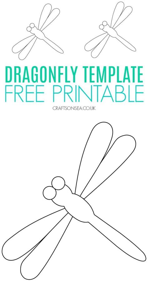 Dragonfly Template: Free Printable PDF for Fun Kids Crafts