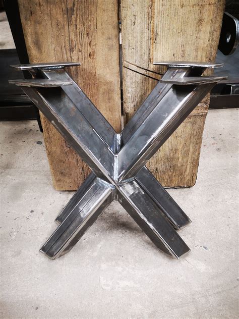 Metal Table Legs / Dining Table Legs / Bench Legs X Cross 45 Degree Mild Steel Box Section - Etsy UK