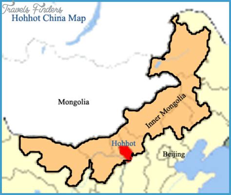 Hohhot Map - TravelsFinders.Com