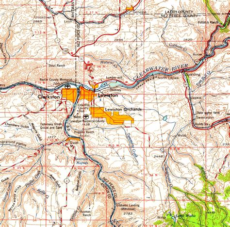 Pullman WA Topographic Map 1958 24 X 36 | Etsy