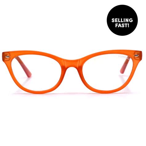 Stephanie - Burnt Orange Cat-Eye Blue Light Glasses for Women – TopFoxx