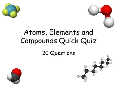 Atoms, Elements and Compounds Quick Quiz - IGCSE Chemistry - YouTube