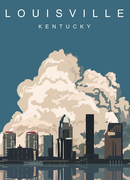 Louisville modern poster. louisville, kentucky | Premium Vector