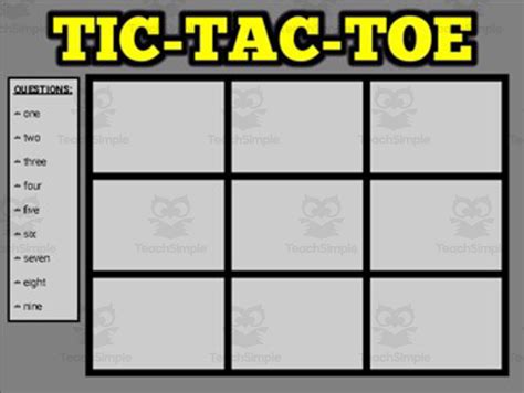 Tic Tac Toe Review (Google Slides Game Template) by Teach Simple