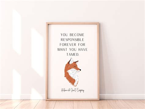 The Little Prince Fox Quote Art Print, Printable Wall Art, the Little Prince, Love Quote ...