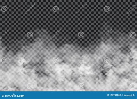 Smoke Clouds on Transparent Background. Realistic Fog or Mist Texture Isolated on Background ...