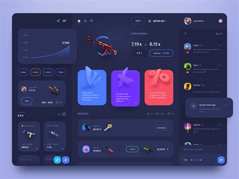 CSGO user interface dashboard by uixNinja on Dribbble