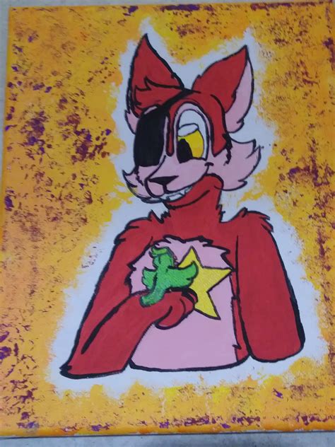 Rockstar Foxy painting with background by kattren on DeviantArt