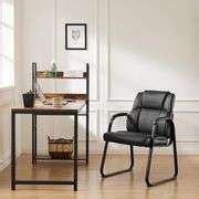 Office/ Waiting Room Guest Chair with Arms, Black, New - Auctionology LLC