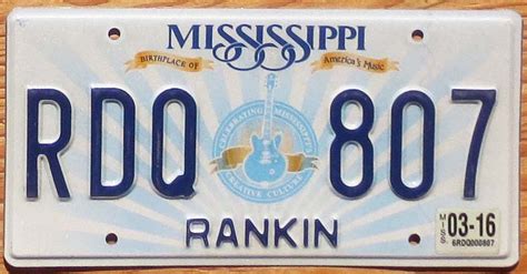 2016 Mississippi vg+ | Automobile License Plate Store: Collectible License Plates for Less