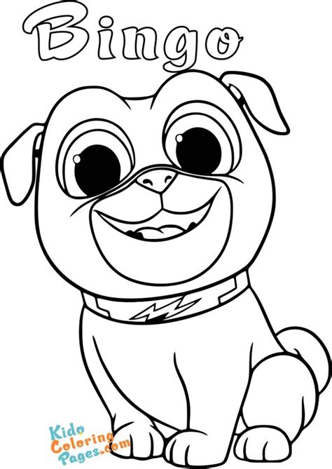 Puppy dog pals Bingo coloring pages to printable - Kids Coloring Pages