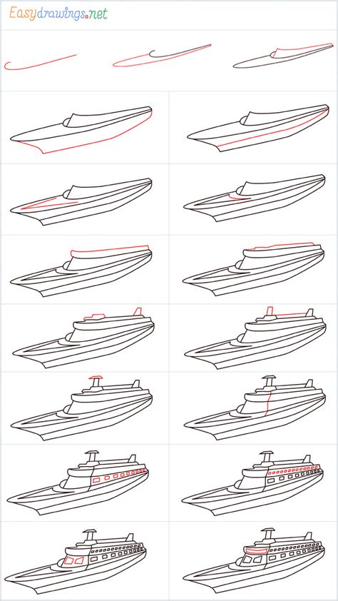 How To Draw A Ship Step by Step - Easydrawings.net