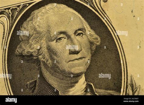 George Washington portrait on a one dollar bill Stock Photo - Alamy