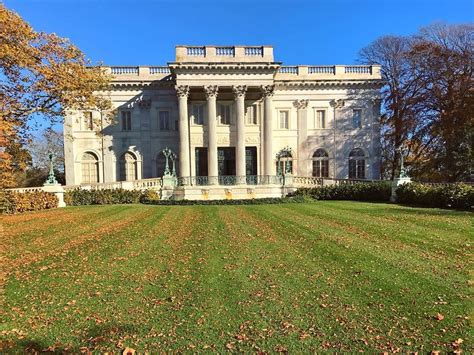 The beautiful Marble House Mansion in Newport Rhode Island. An example ...