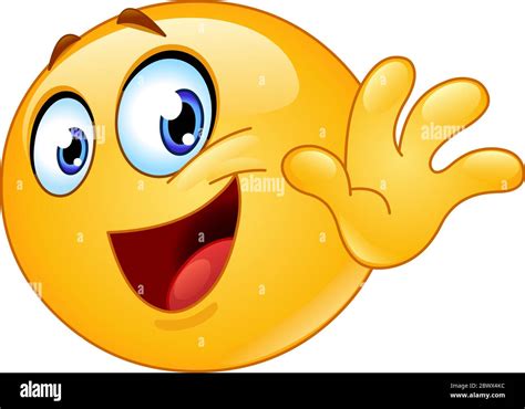 Waving hand emoji hi-res stock photography and images - Alamy