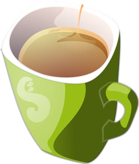 Clipart - green mug of tea