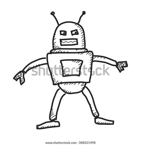 Lukisan Robot Mudah - Gambar Robot Kartun Lukisan Garis Hitam Ikon Robot Ikon Kartun Png Dan Psd ...