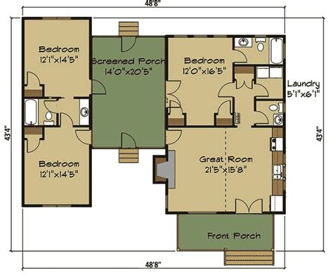 Plan 92377MX: 3 Bed Dog Trot House Plan with Sleeping Loft | Dog trot house plans, Cabin floor ...