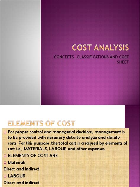 Concepts, Classifications and Cost Sheet | PDF | Cost | Cost Of Goods Sold
