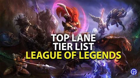 League Of Legends Top Lane Champions Tier List September 2023