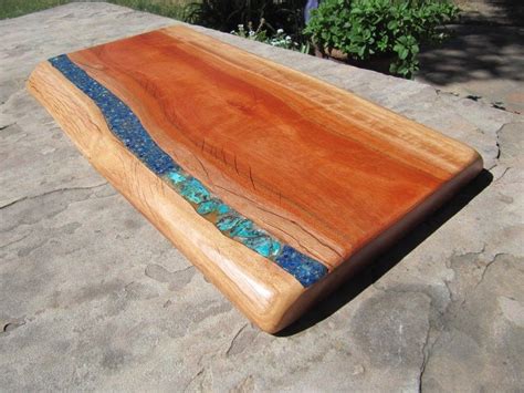 Stone Inlay, Wood Inlay, Wood Projects, Woodworking Projects, Resin Furniture, Live Edge Wood ...