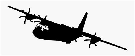 Propeller-driven Aircraft Clipart , Png Download - C 130 Silhouette Png , Free Transparent ...