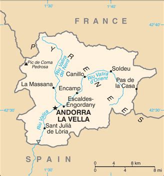 Andorra Country Flag Map Capital City Population Location Bordering ...