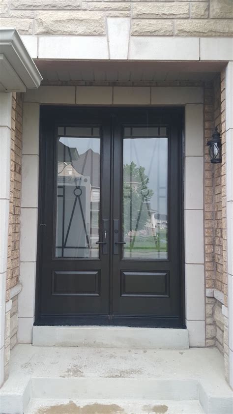 Fiberglass Front Entry Double Door - Modern Doors