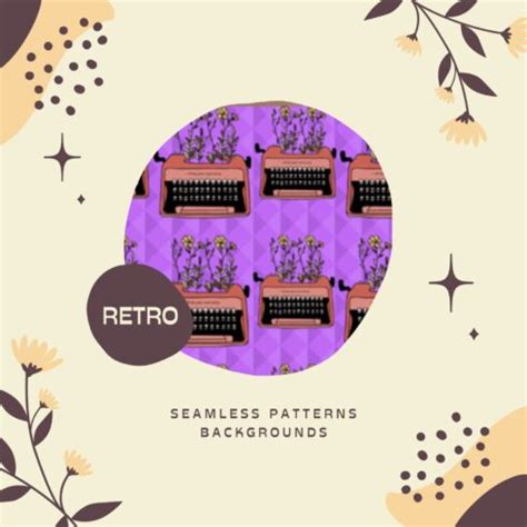 12 Retro Patterns Purple Background – MasterBundles