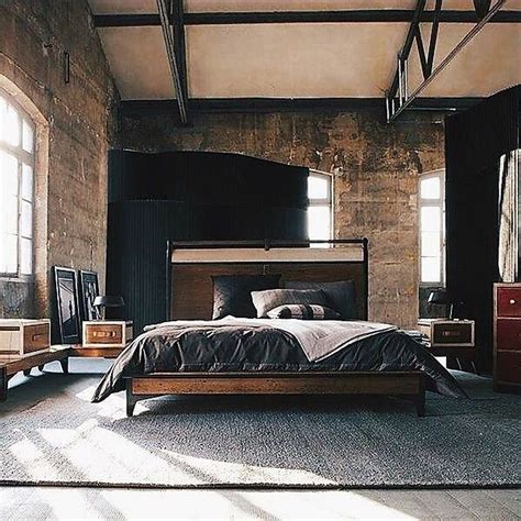 40 Masculine And Modern Man Bedroom Design Ideas | Industrial bedroom design, Loft inspiration ...